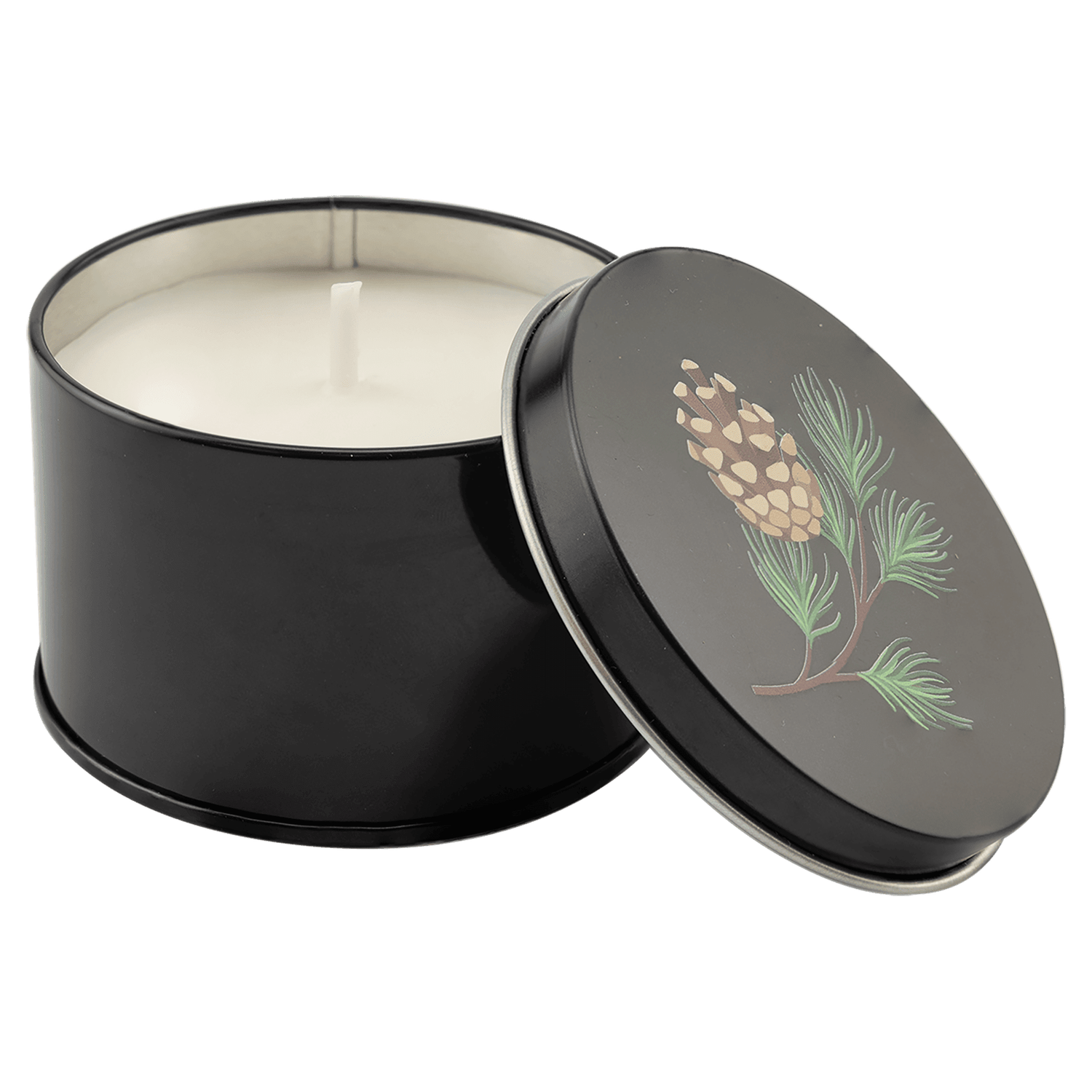 5.3 oz. Trim the Tree Candle in a Black Metal Tin
