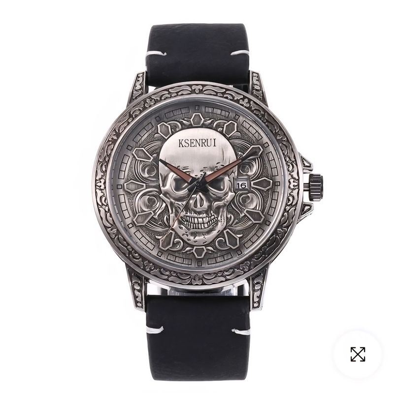 Mens skull watch