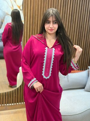 Jellaba Rose Royal- Élégance &amp; Féminité