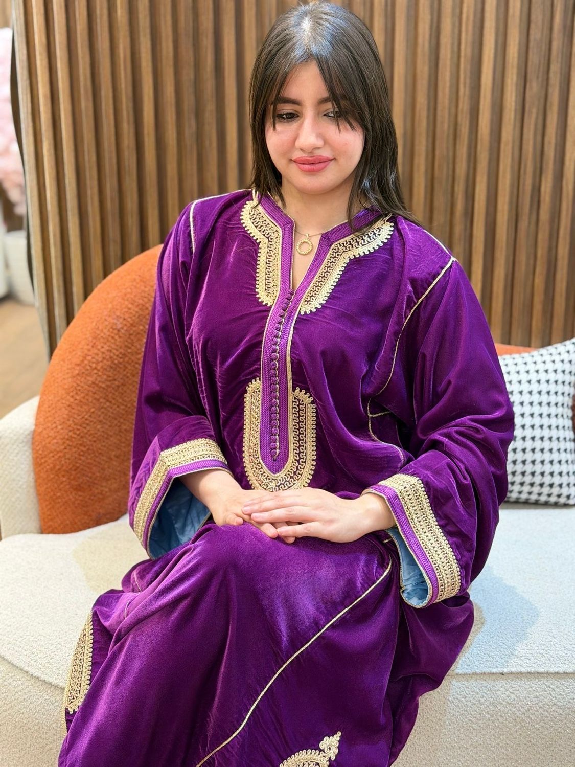 ⸻ Caftan Velours Move – Élégance Royale