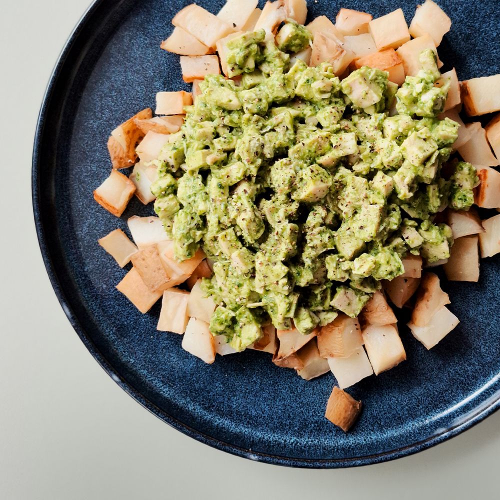 Creamy Pesto Chicken &amp; Hash