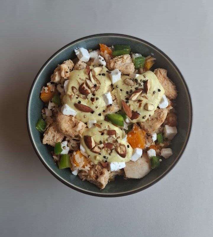 Chicken, Butternut &amp; Feta Rice