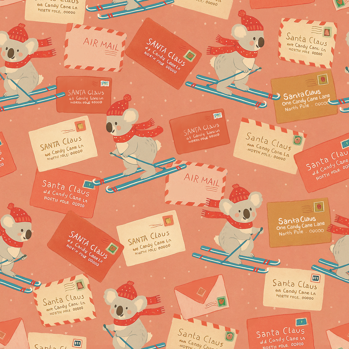 Koala Christmas Scrub Top