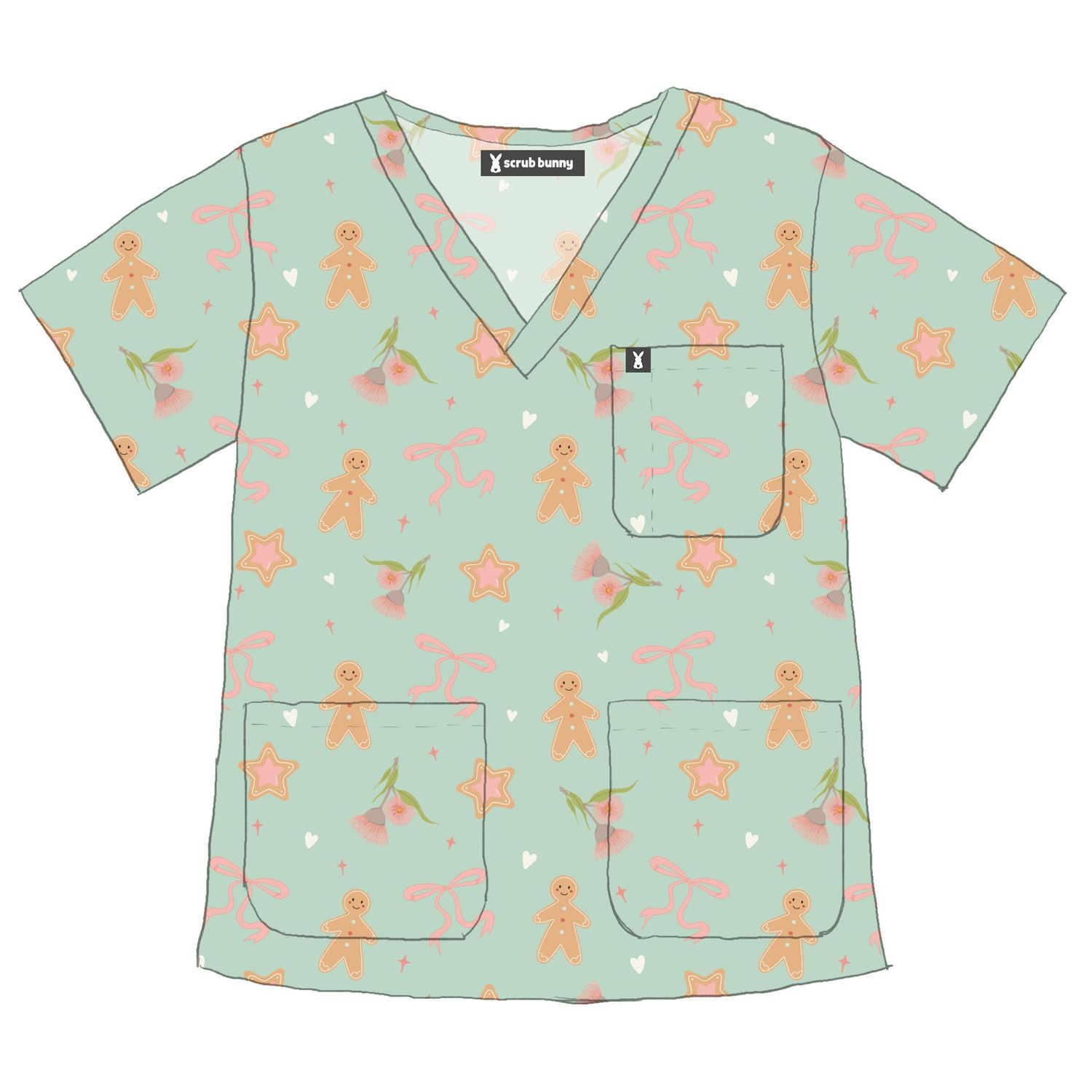 Sweet Christmas Scrub Top