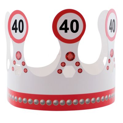 Papierkrone 40. Geburtstag Traffic