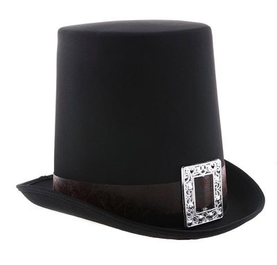 Zylinder Schwarz mit Schnalle