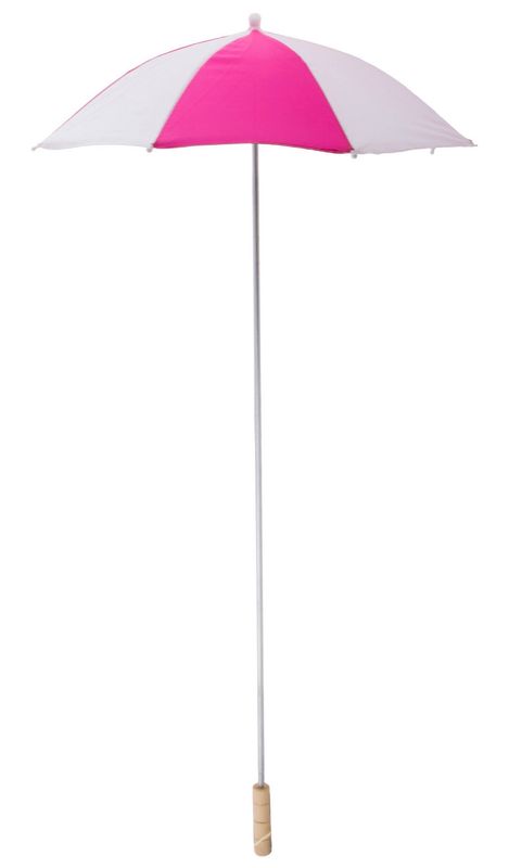 Paraplu fuchsia wit 105 cm