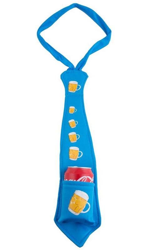 Krawatte mit Bierdosenhalter