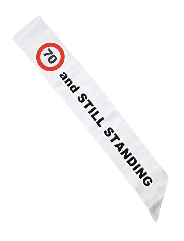 Schärpe Verkehrsschild 70 Jahre