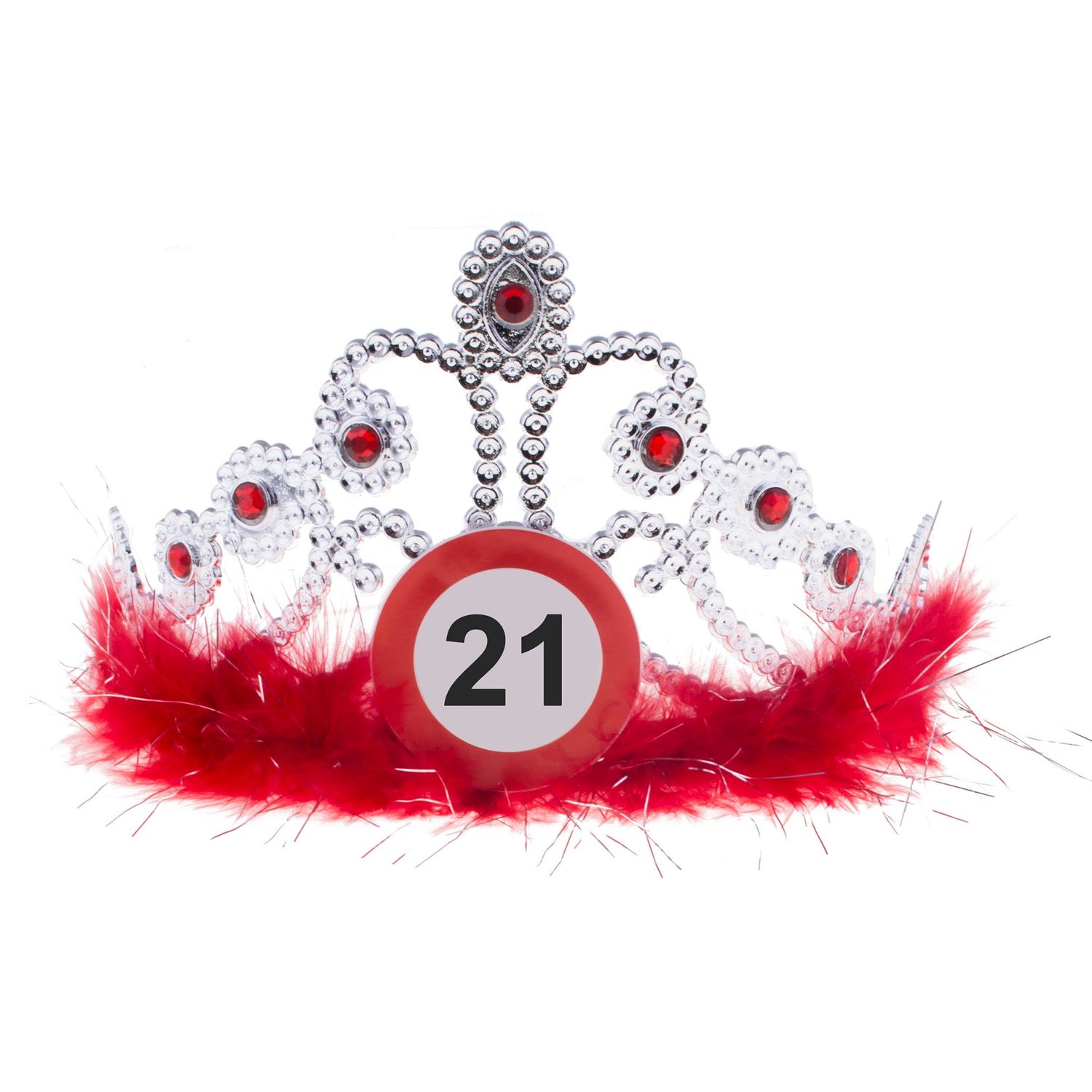 Tiara 21. Geburtstag mit Marabou Tiara 21. Geburtstag mit Marabou