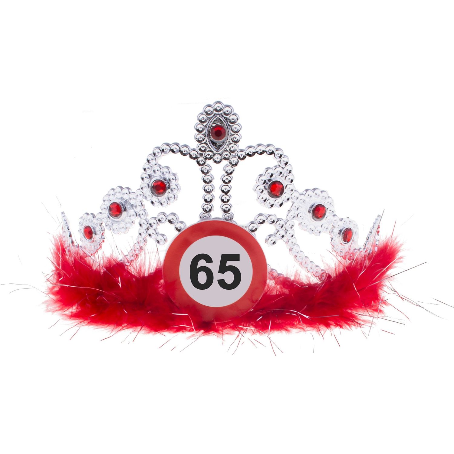 Tiara 65. Geburtstag mit Marabou Tiara 65. Geburtstag mit Marabou