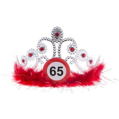 Tiara 65. Geburtstag mit Marabou Tiara 65. Geburtstag mit Marabou