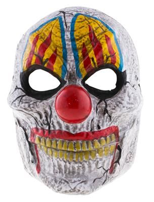 Halloween Maske Clown mit beweglichen Mund bunt