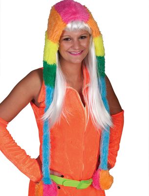 Fuzzy regenboog muts Fuzzy regenboog muts