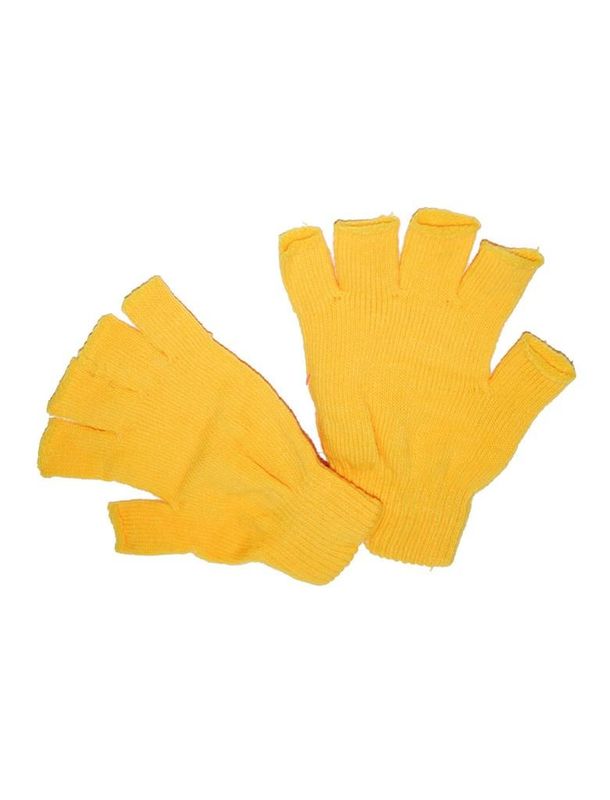 Gelbe Fingerlose Handschuhe