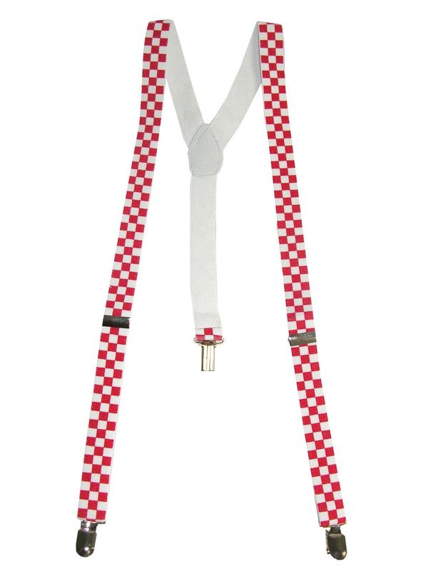 Hosenträger Karo Rot/Weiß