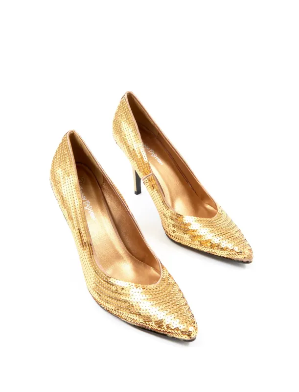 Pumps Pailletten Gold