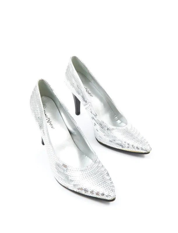 Pumps Pailletten Silber