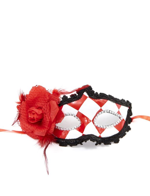 Augenmaske Ilaria Rot/Weiß