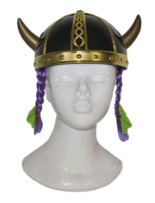 Wikinghelm mit Zöpfen