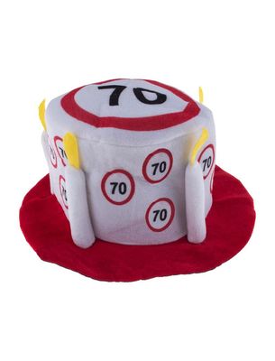 Zylinder Verkehrsschild 70. Geburtstag