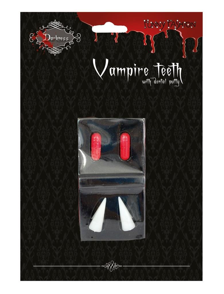Zähne Dracula mit Blutkapseln
