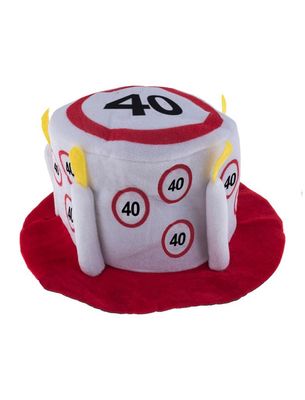 Zylinder Verkehrsschild 40. Geburtstag