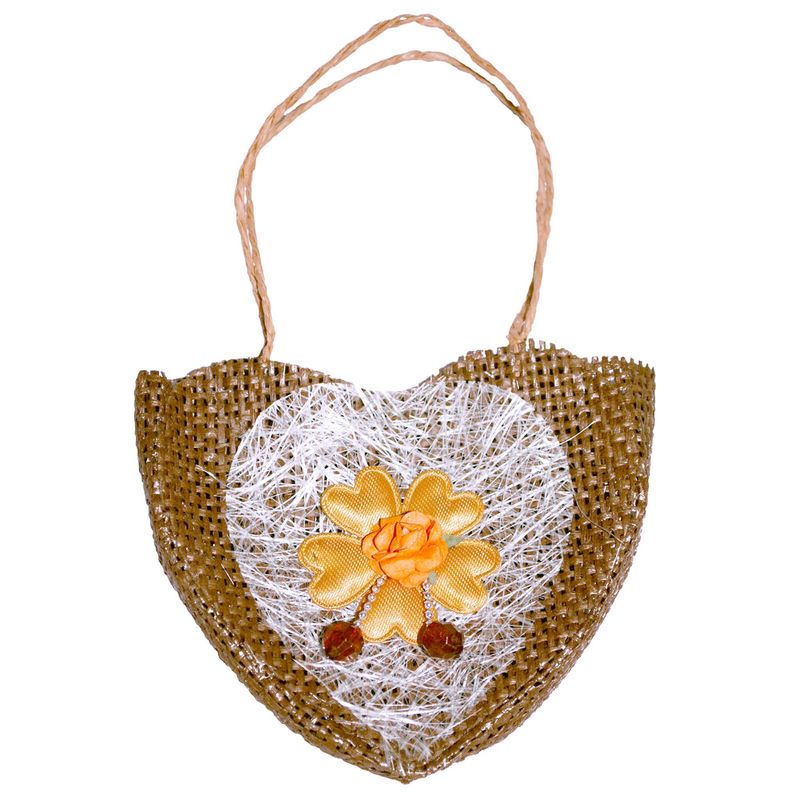 Herz Handtasche Set 4 tlg. braun