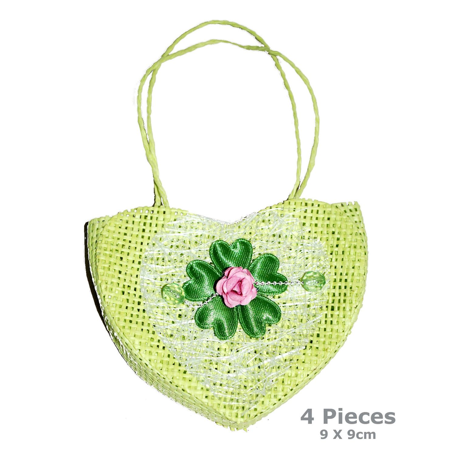 Herz Handtasche Set 4 tlg. Grün