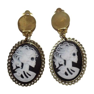 Kamee-Stil Ohrringe Skelett