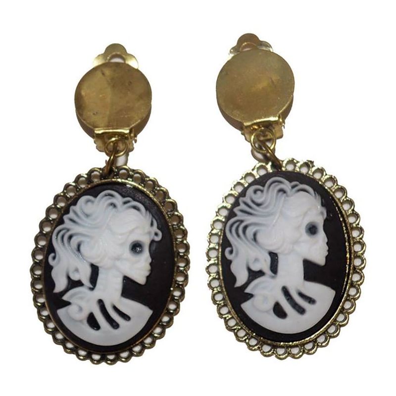 Kamee-Stil Ohrringe Skelett Kamee-Stil Ohrringe Skelett