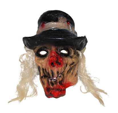 Horror Maske mit Hut