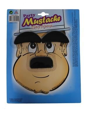 Schnurbart mit Augenbrauen