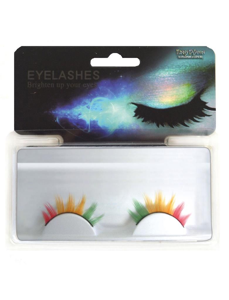 Wimpern Rot/Gelb/Grün