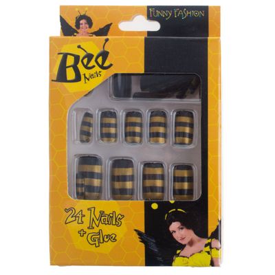 Fingernägel Biene 24er-Pack