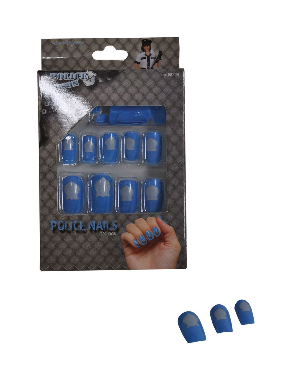 Kunstnagels Politie 24 Stuks