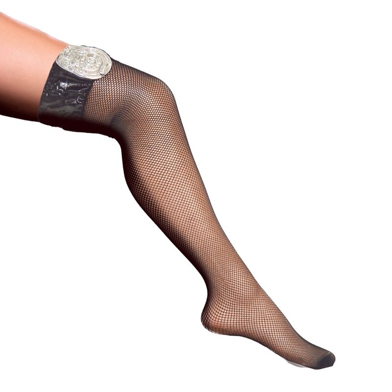 Overknees Netzstrümpfe Polizei