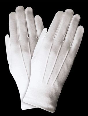 Handschoenen wit met stiksels Handschoenen wit met stiksels