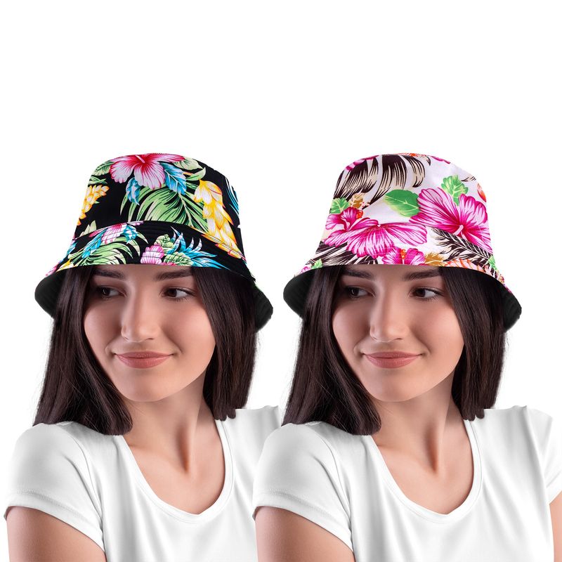 Fischerhut mit Blumen 2 Farben Fischerhut mit Blumen 2 Farben