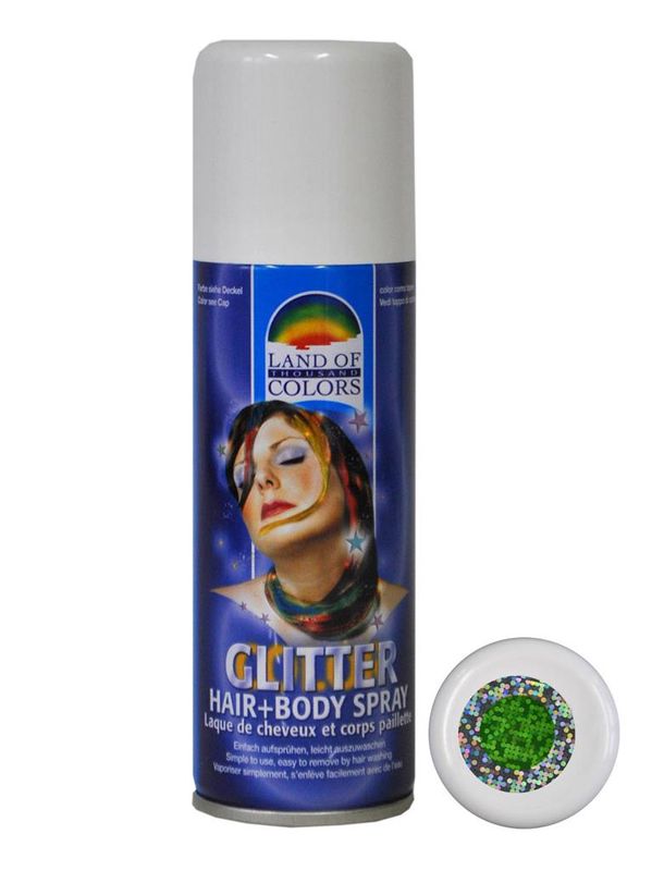 Glitzerspray Haar & Body 125ml Grün