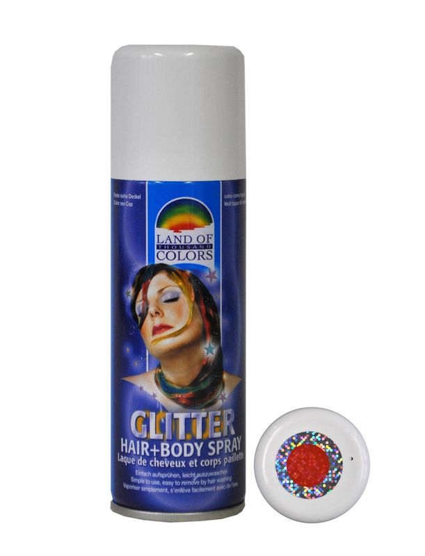 Glitzerspray Haar & Body 125ml Rot
