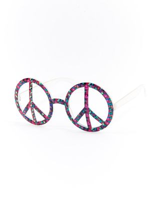 Brille Peace bunt