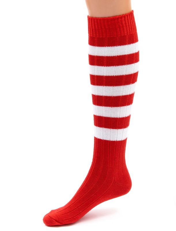 Ringelstrümpfe 60cm Rot/Weiß