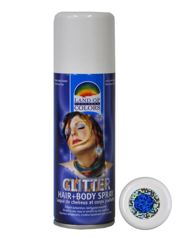 Glitzerspray Haar & Body 125ml Blau