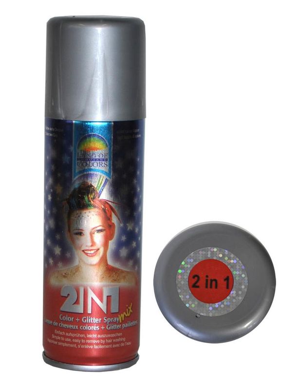 Glitzerspray Haar & Body 125ml Rot/Silber