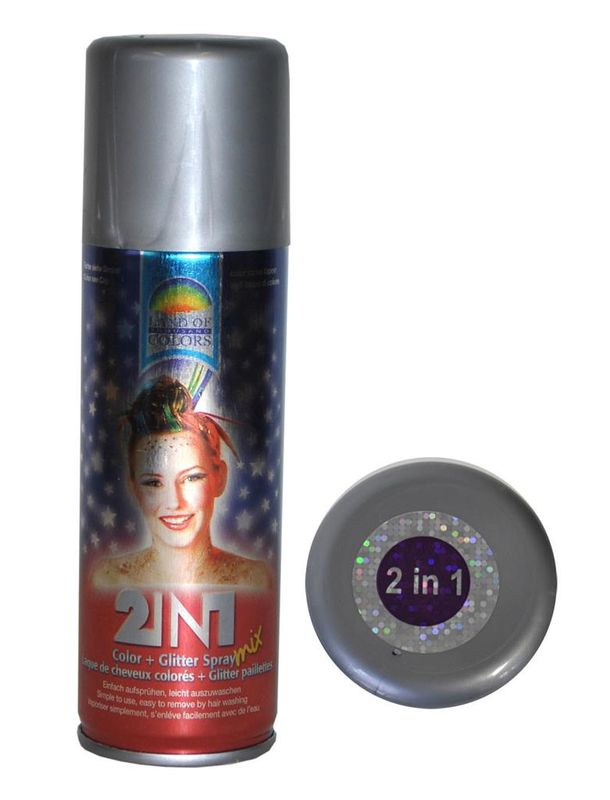 Glitzerspray Haar & Body 125ml Lila/Silber