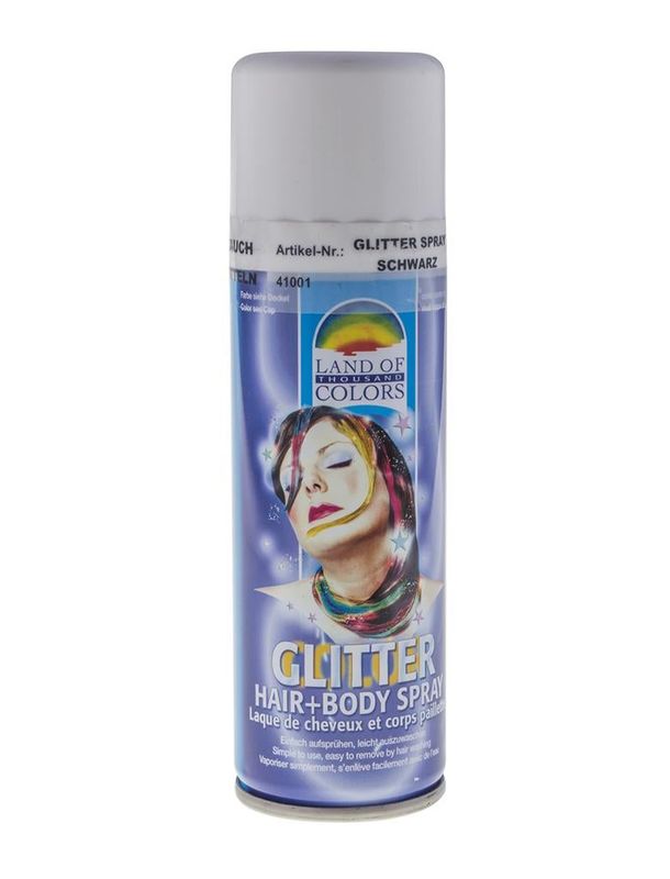 Glitzerspray Haar & Body 125ml Schwarz