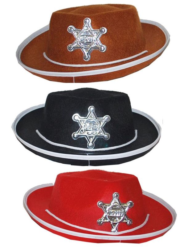 Cowboyhut Sheriff Kind 3 Farben