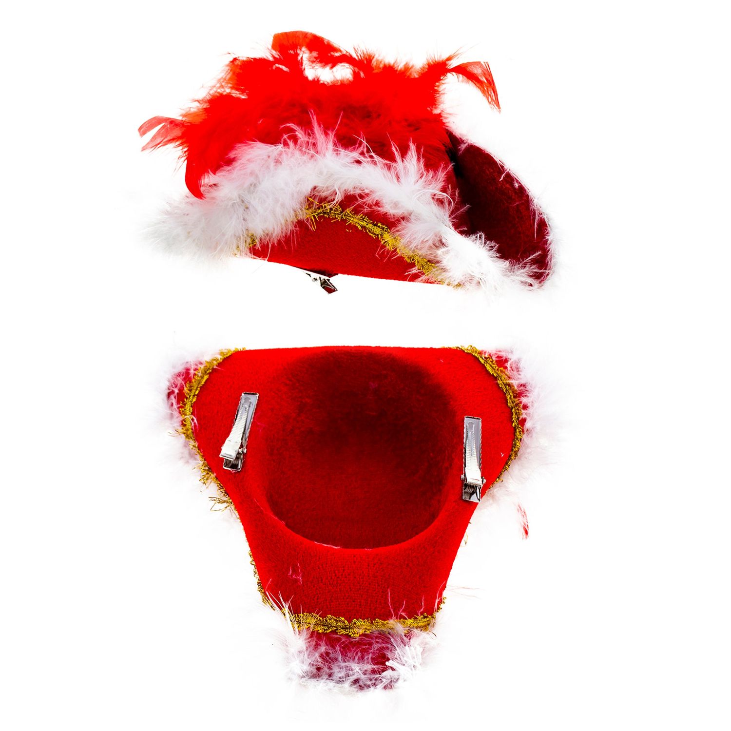 Mini-hoedje Tricorne dansmarieke met clips