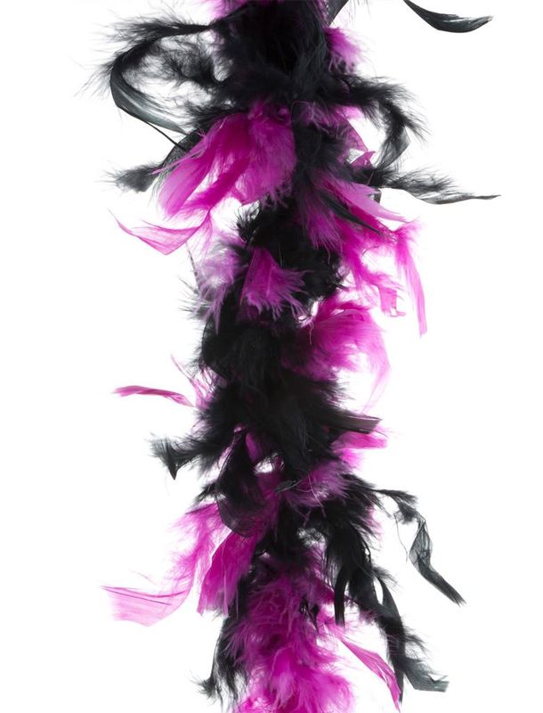 Federboa 2m Schwarz/Lila 45Gr